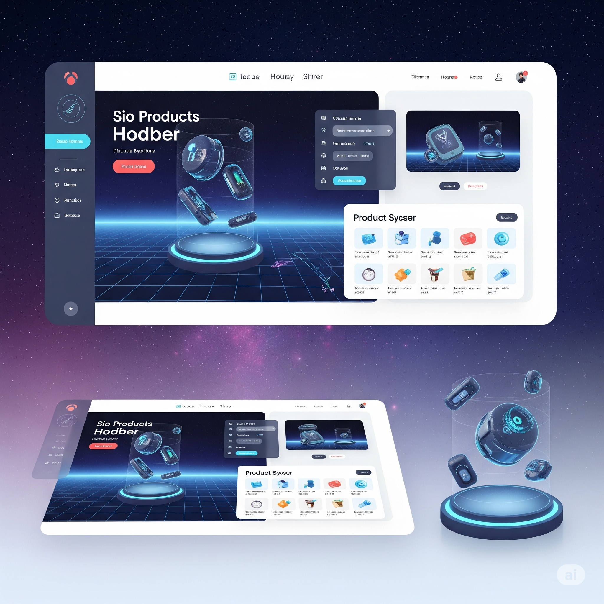 Interfaz de sitio web corporativo profesional con gráficos de datos